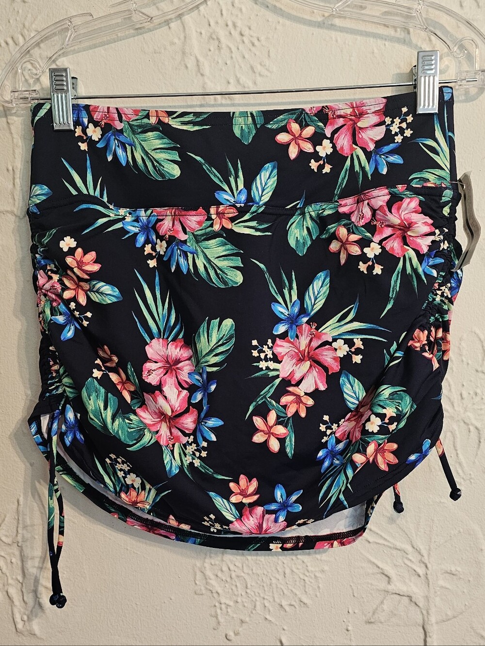 Lands' End Floral Navy Swim Skirt Bottom NWT Size 4